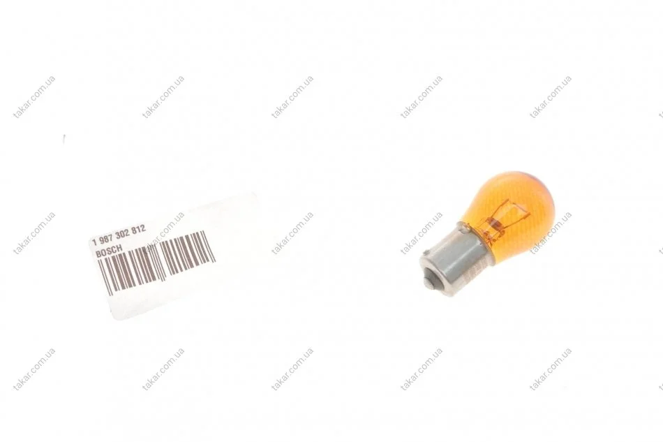 Лампа розжарювання PY21W 12V 21W BAU15S (вир-во) BOSCH 1 987 302 812 (фото 1)