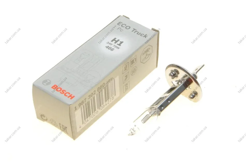 Лампа H1 70W 24V ECO картон - кратн. 10 шт BOSCH 1 987 302 860 (фото 1)
