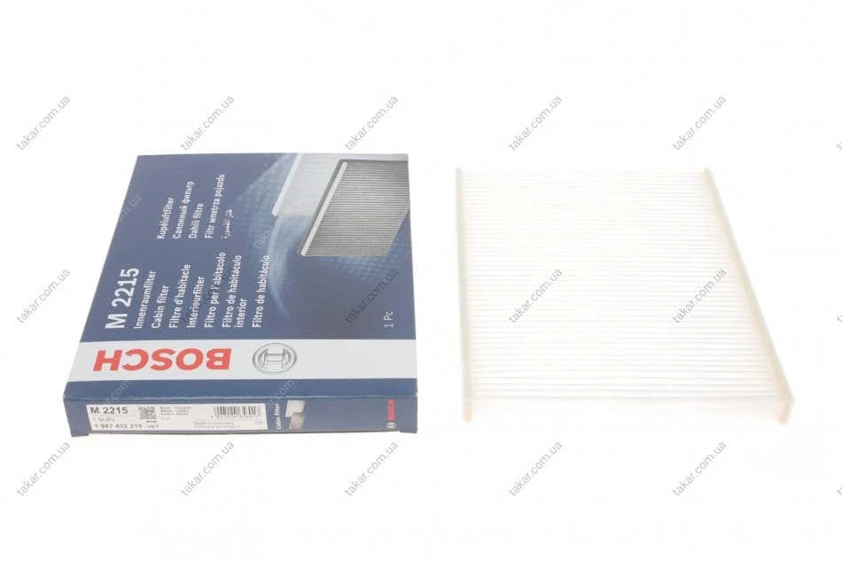 Фильтр салона стандартный BOSCH 1 987 432 215 (фото 1)
