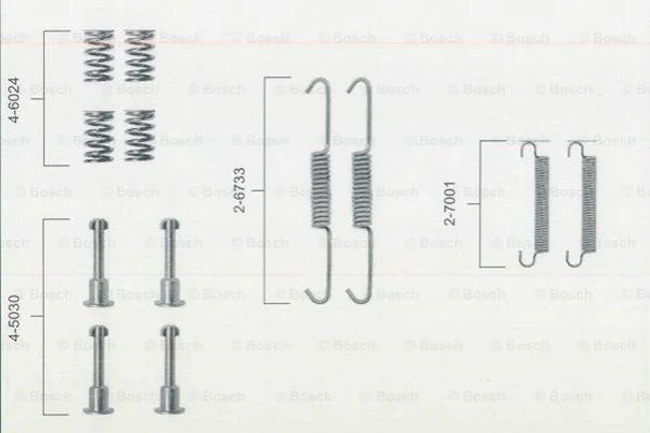 Комплект монтажний гальмівних колодок BOSCH 1987475149 (фото 1)
