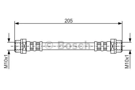 Тормозной шланг 205 мм BOSCH 1987476477