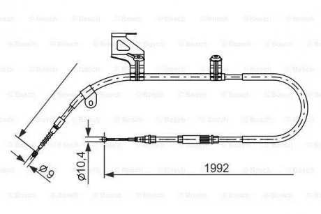 Трос гальмівний Bosch Skoda Superb BOSCH 1987477244