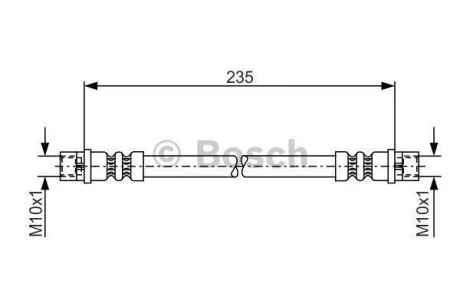 Тормозной шланг 235 мм BOSCH 1987481008