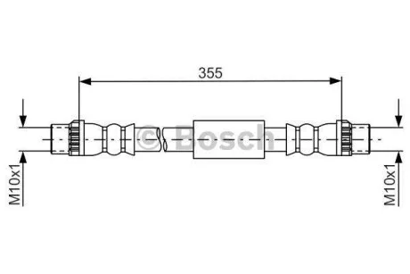 Тормозний шланг 355 мм BOSCH 1987481665