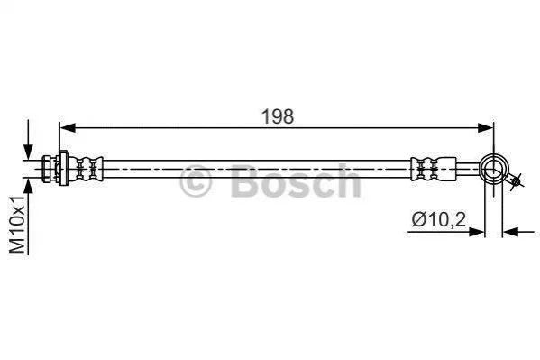 Тормозной шланг 198 мм BOSCH 1987481712 (фото 1)