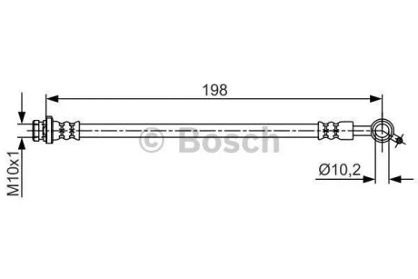 Тормозной шланг 198 мм BOSCH 1987481712