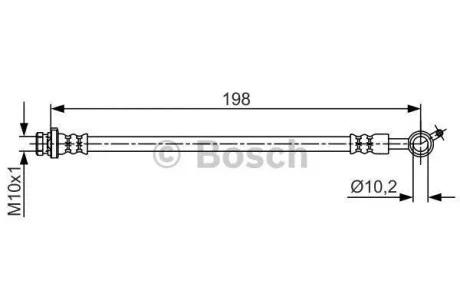 Тормозной шланг 198 мм BOSCH 1987481713