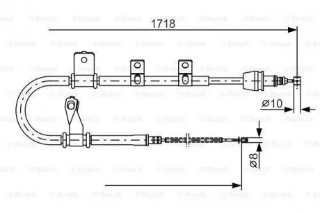 Трос тормозной Bosch Hyundai Matrix BOSCH 1987482075