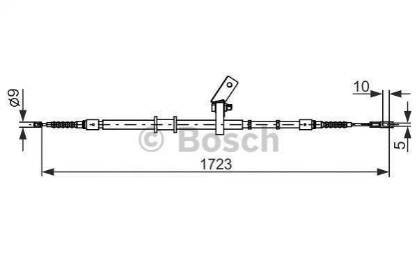 Трос тормозной задний Bosch Audi 80 BOSCH 1987482268 (фото 1)