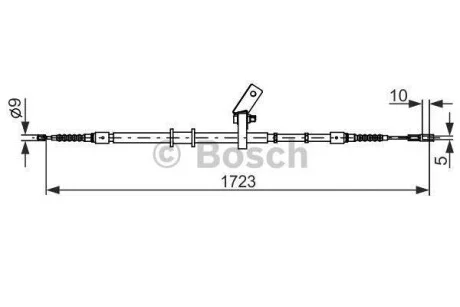 Трос тормозной задний Audi 80 BOSCH 1987482268