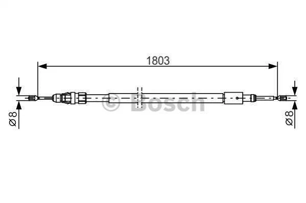 Трос ручного тормоза BOSCH 1987482317 (фото 1)