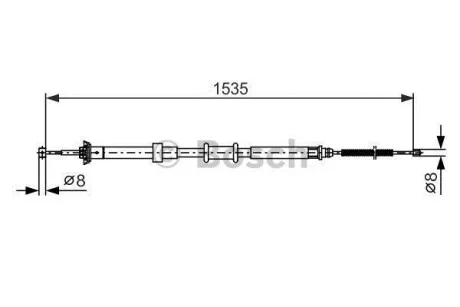 Трос ручного гальма BOSCH 1987482393