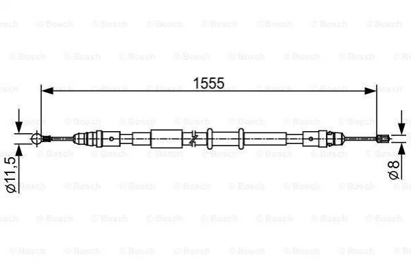 Трос ручного тормоза BOSCH 1987482552 (фото 1)