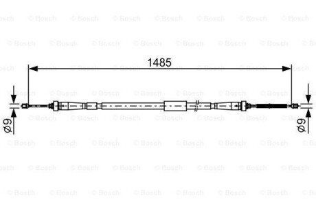 Трос ручного гальма BOSCH 1987482637