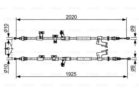 Трос ручного тормоза BOSCH 1987482709