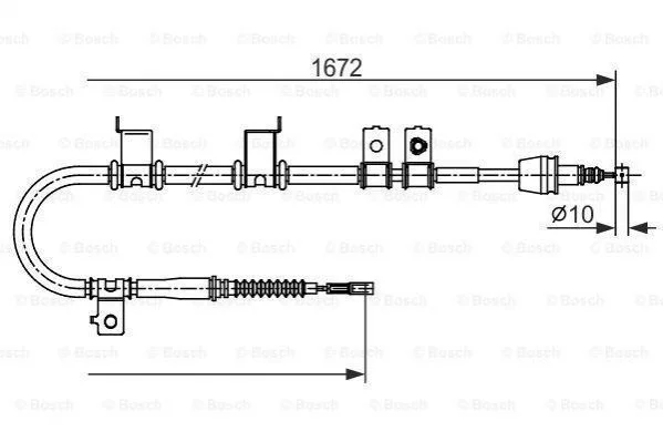 Трос тормозной BOSCH 1987482713 (фото 1)