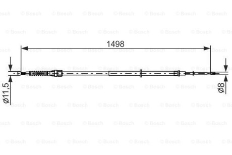 Трос ручного тормоза BOSCH 1987482789