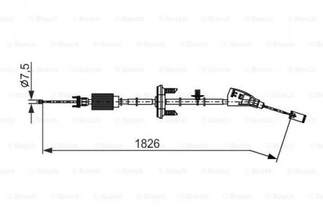 Трос тормоза BOSCH 1987482795