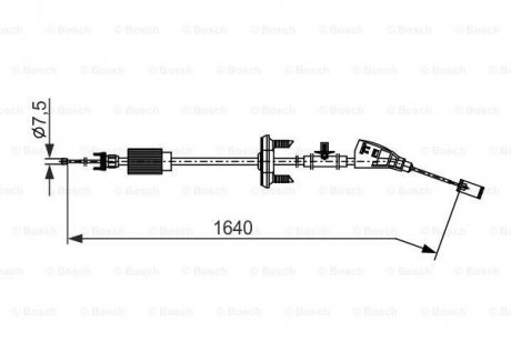 Трос ручного гальма BOSCH 1987482798