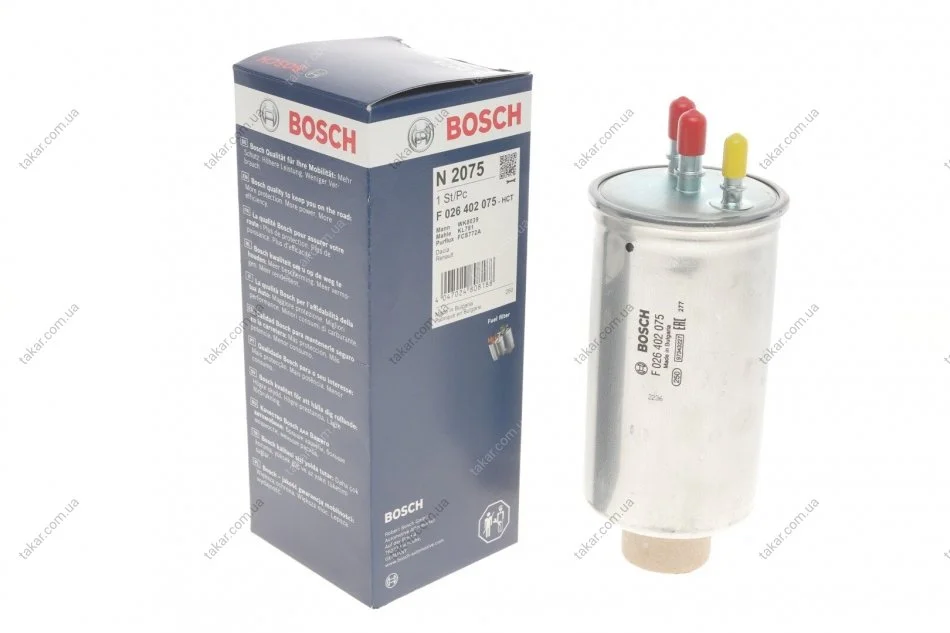 Топливный прямоточный фильтр дизель BOSCH F 026 402 075 (фото 1)
