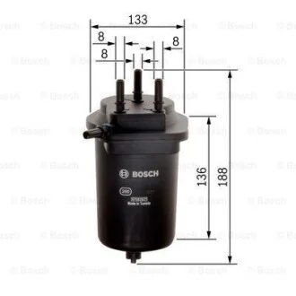 Топливный прямоточный фильтр дизель BOSCH F026402080