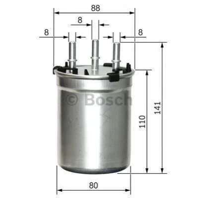 Топливный прямоточный фильтр дизель BOSCH F026402834 (фото 1)