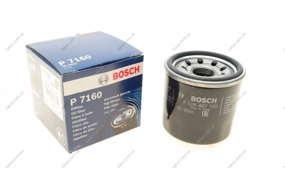 Масляный фильтр винт накручеваемый BOSCH F 026 407 160 (фото 1)