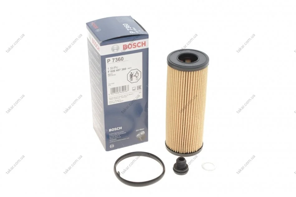 Масляный фильтр картридж патрон BOSCH F026407360 (фото 1)