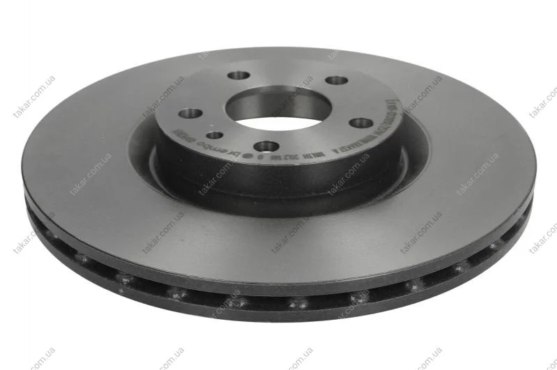 Торзмозной диск двухсторонний на передний мост вентилируемый 5 BREMBO 09.4939.21 (фото 1)