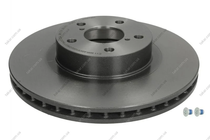 Торзмозной диск двухсторонний на передний мост вентилируемый 5 BREMBO 09.5674.21 (фото 1)
