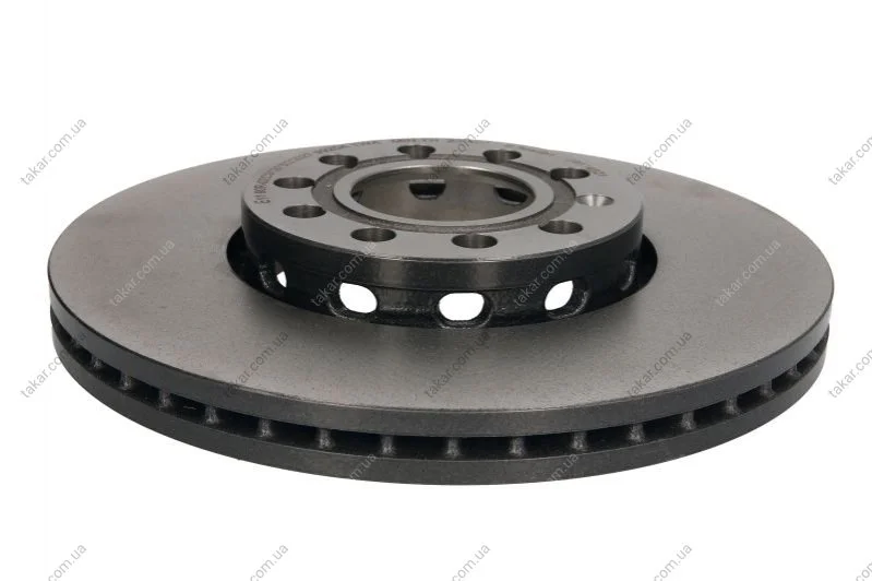 Гальмівний диск двосторонній на передній міст вентильований 9 BREMBO 09.5745.21 (фото 1)