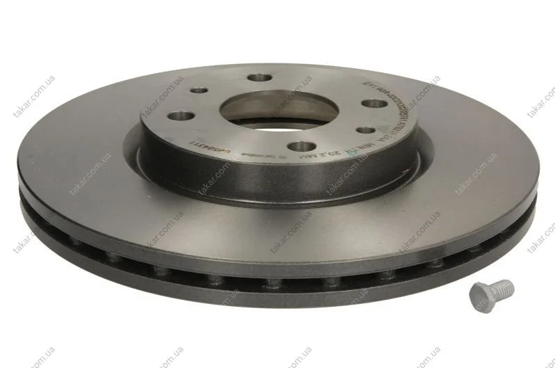 Гальмівний диск двосторонній на передній міст вентильований 4 BREMBO 09.5843.11 (фото 1)