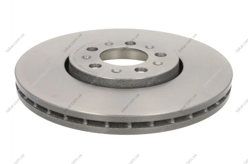 Торзмозной диск двухсторонний на передний мост вентилируемый 5 BREMBO 09.7010.21 (фото 1)