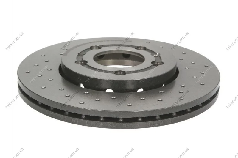 Гальмівний диск двосторонній на передній міст вентильований 5 BREMBO 09.7011.1X (фото 1)