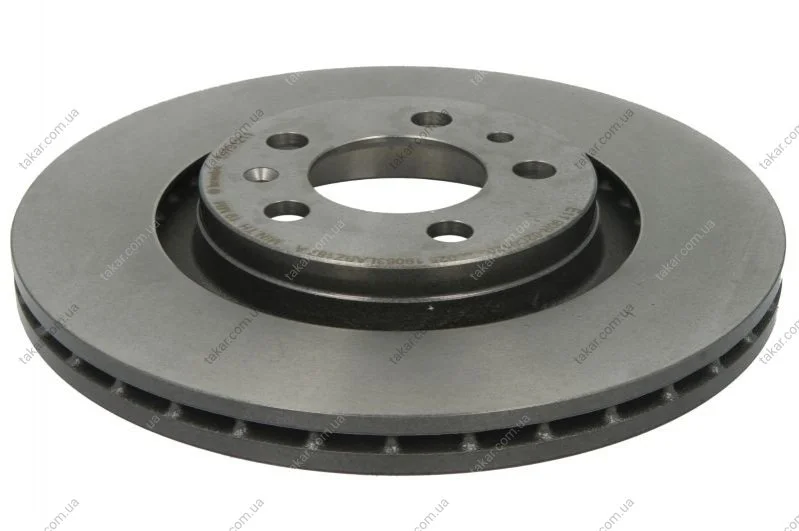 Торзмозной диск двухсторонний на передний мост вентилируемый 5 BREMBO 09.7012.11 (фото 1)