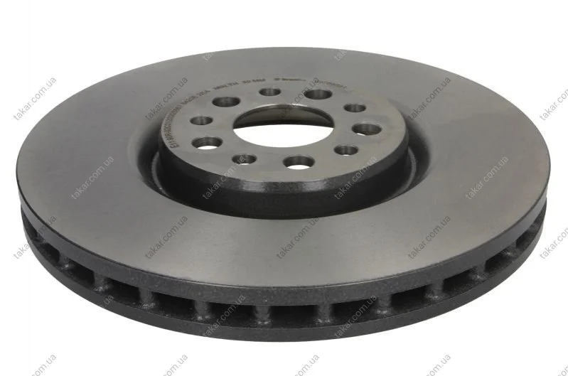 Торзмозной диск двухсторонний на передний мост вентилируемый 5 BREMBO 09.7680.21 (фото 1)