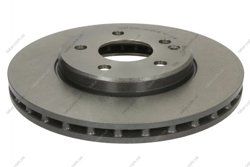 Торзмозной диск двухсторонний на передний мост вентилируемый 5 BREMBO 09.8681.11 (фото 1)