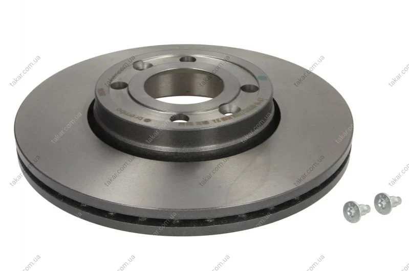Гальмівний диск двосторонній на передній міст вентильований 4 BREMBO 09.9078.11 (фото 1)