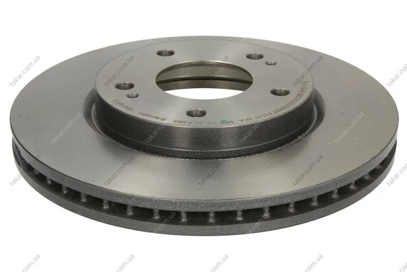 Гальмівний диск двосторонній на передній міст вентильований 5 BREMBO 09.A148.11 (фото 1)