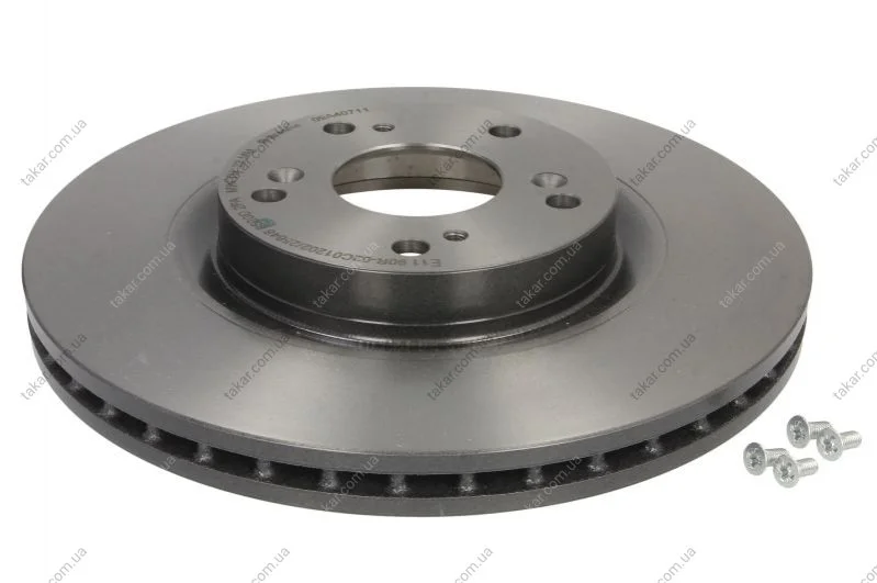 Гальмівний диск двосторонній на передній міст вентильований 5 BREMBO 09.A407.11 (фото 1)
