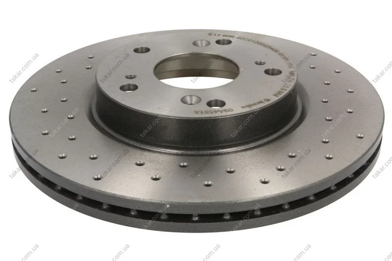 Торзмозной диск двухсторонний на передний мост вентилируемый 5 BREMBO 09.A455.1X (фото 1)