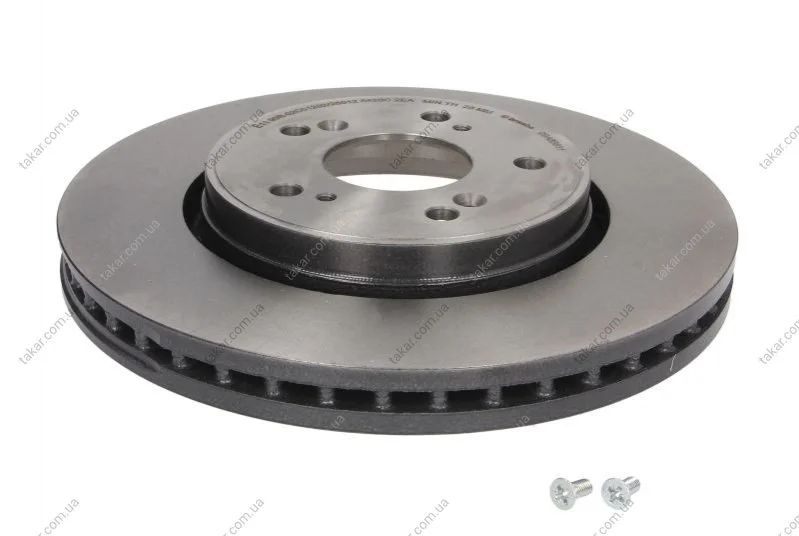 Гальмівний диск двосторонній на передній міст вентильований 5 BREMBO 09.A866.11 (фото 1)