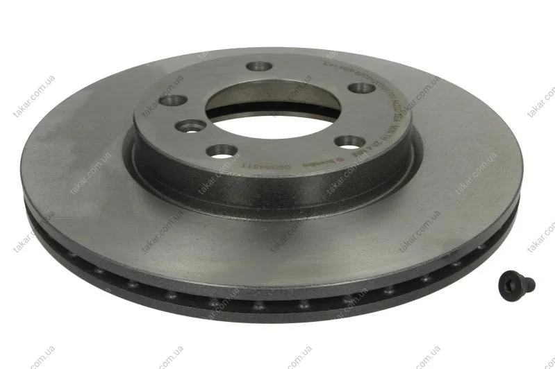 Гальмівний диск двосторонній на передній міст вентильований 5 BREMBO 09.B645.11 (фото 1)