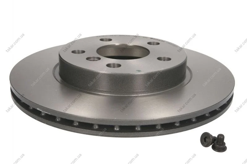 Гальмівний диск двосторонній на передній міст вентильований 5 BREMBO 09.D208.11 (фото 1)