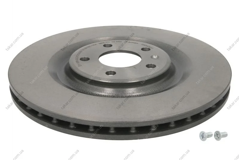 Гальмівний диск двосторонній на задній міст вентильований 5 BREMBO 09.D424.11 (фото 1)