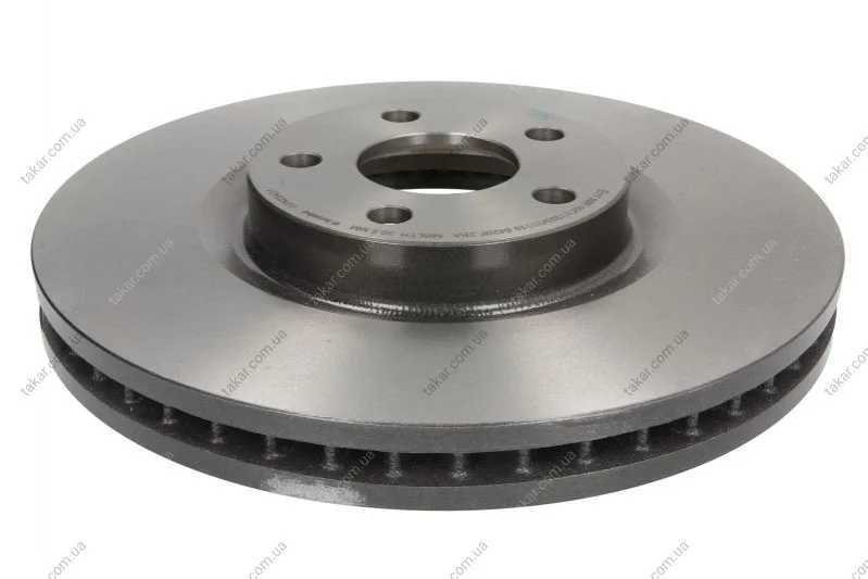Торзмозной диск двухсторонний на передний мост вентилируемый 5 BREMBO 09.N284.21 (фото 1)