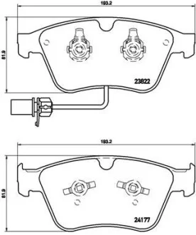 Тормозные колодки передние дисковые BREMBO P05 003