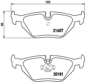 Гальмівні колодки задні дискові BREMBO P06 013