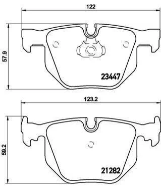 Гальмівні колодки задні дискові BREMBO P06 029 (фото 1)