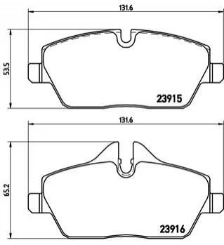 Гальмівні колодки передні дискові BREMBO P06 034 (фото 1)